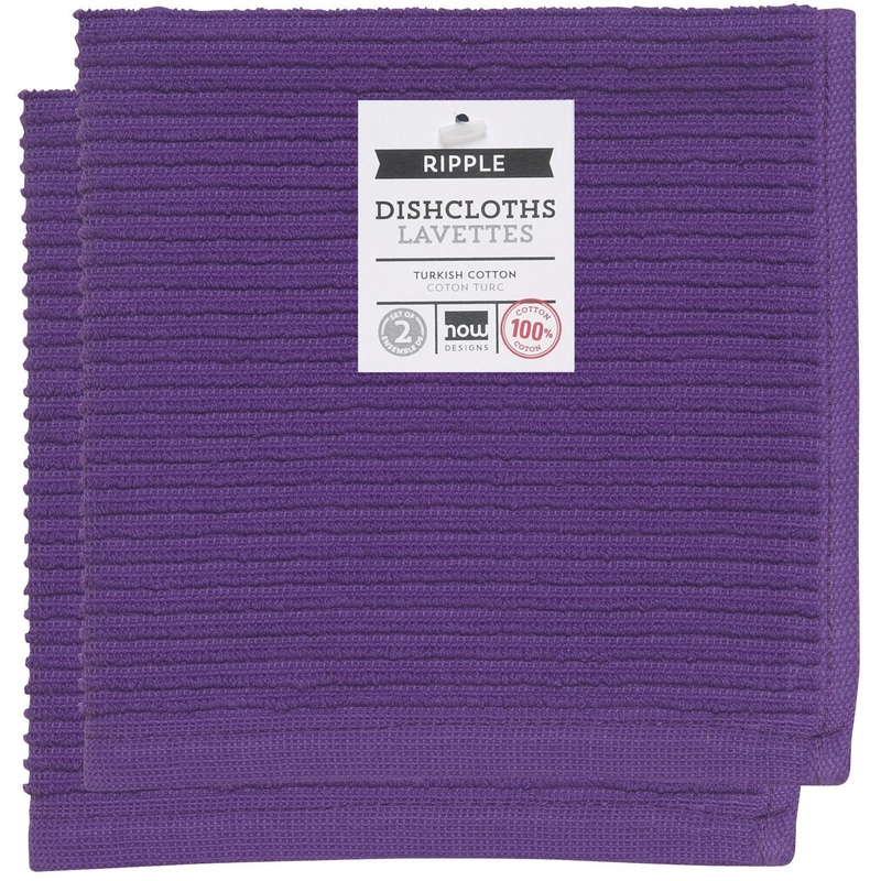 Ripple Dishcloths Set - Purple
