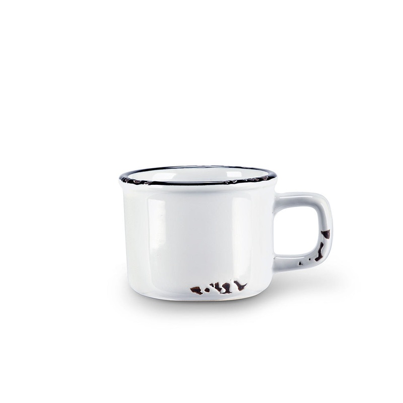 White Enamel Look Espresso Cups