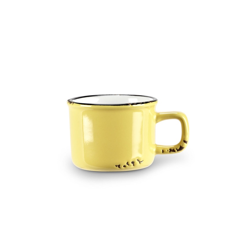 Yellow Enamel Look Espresso Cup