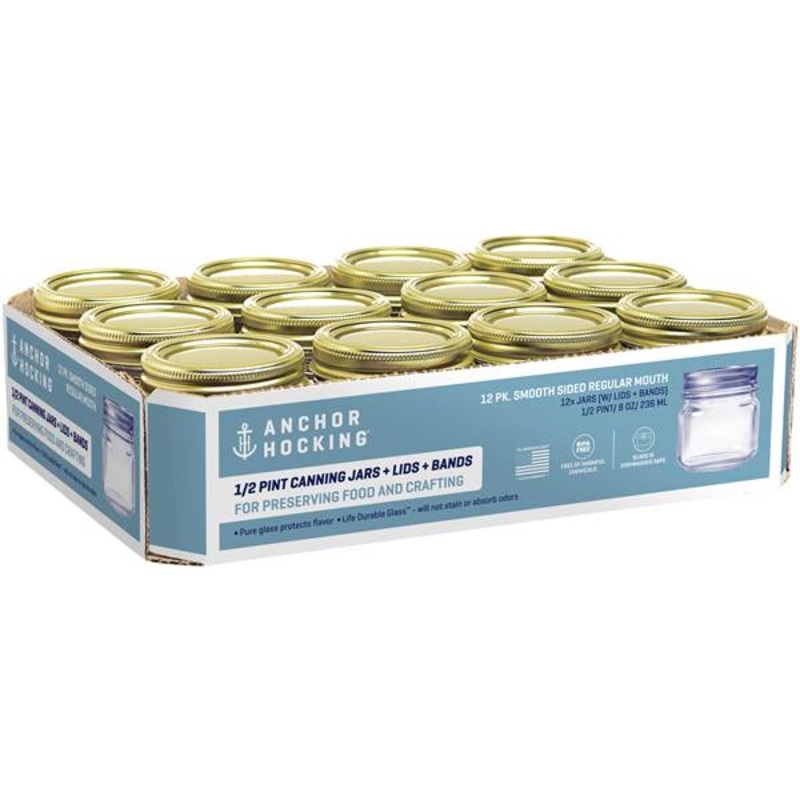 Anchor 1/2 Pint Canning Jar Set