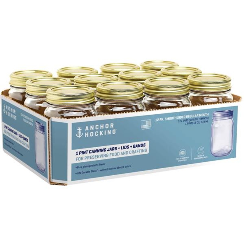 Anchor 1 Pint Canning Jar Set