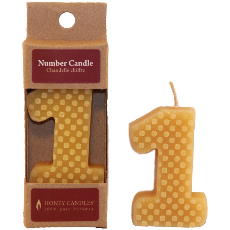Beeswax Birthday Candle - One