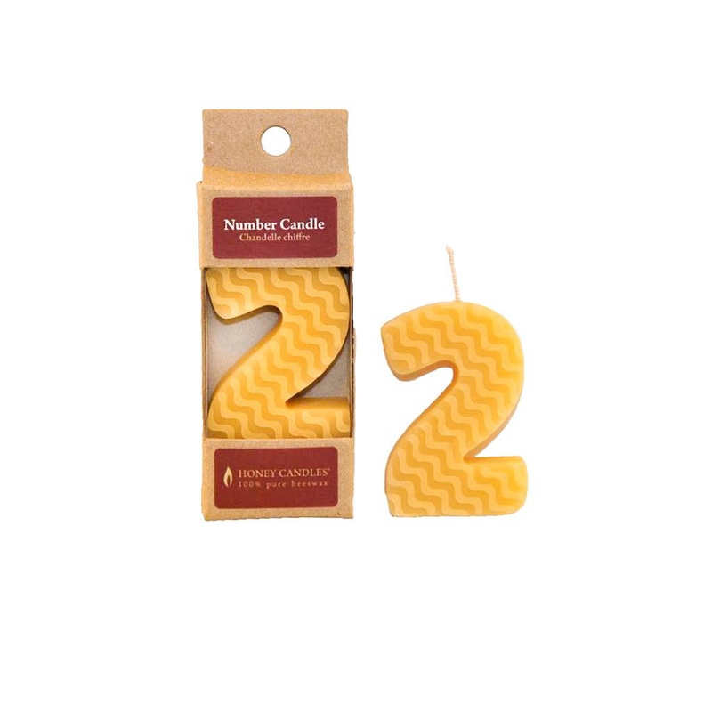 Beeswax Birthday Candle - Two