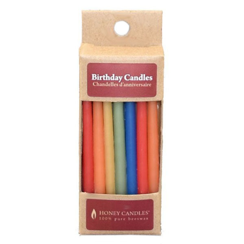Beeswax Birthday Candles - Bright