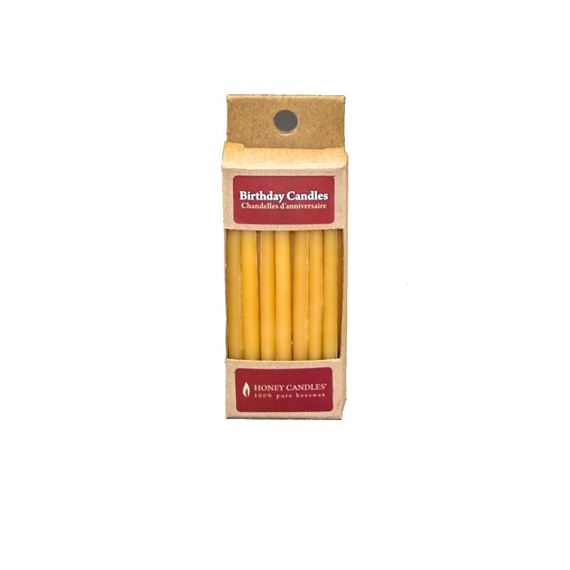 Beeswax Birthday Candles - Natural