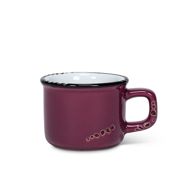 Plum Enamel Look Espresso Cup