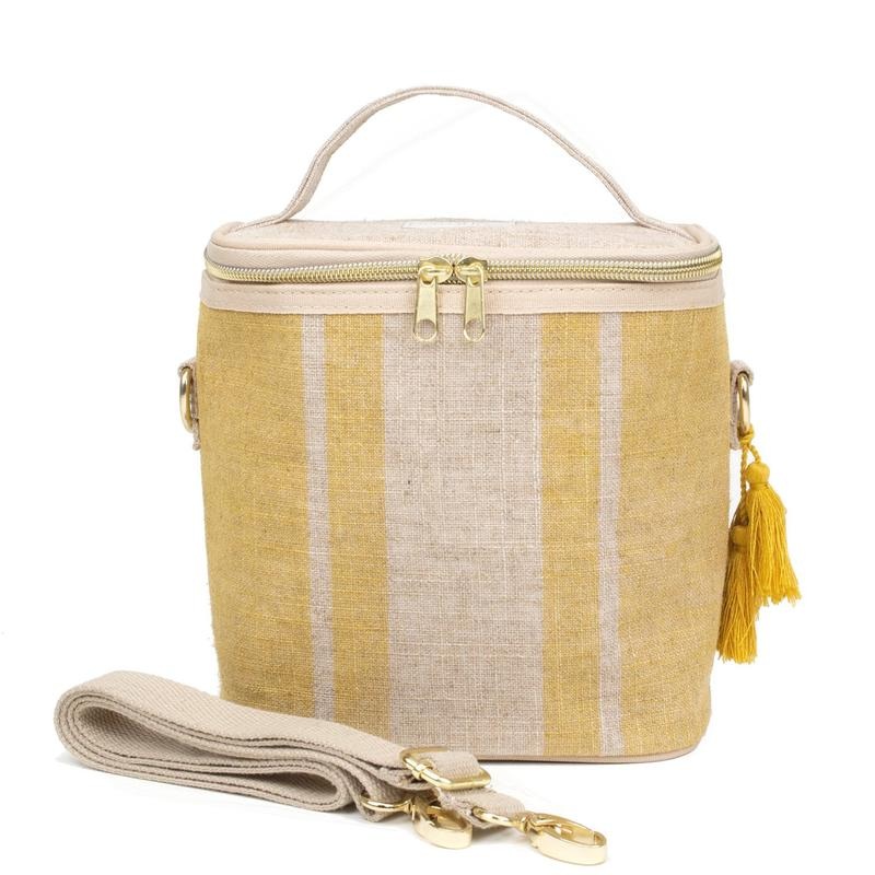 SoYoung Mustard Stripe Linen Petite Poche