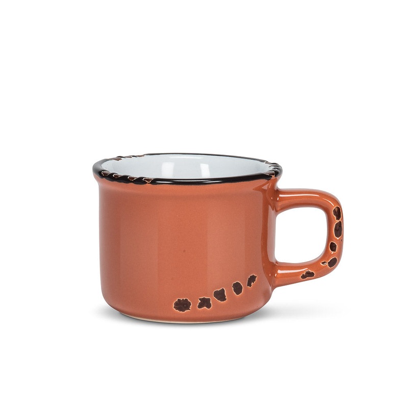 Terracotta Enamel Look Espresso Cup