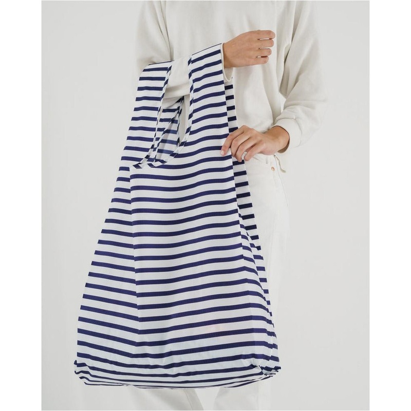 Big Baggu Reusable Tote Bag - Sailor Stripe
