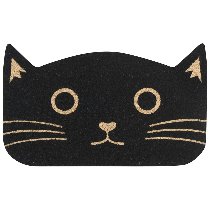 Black Cat Doormat
