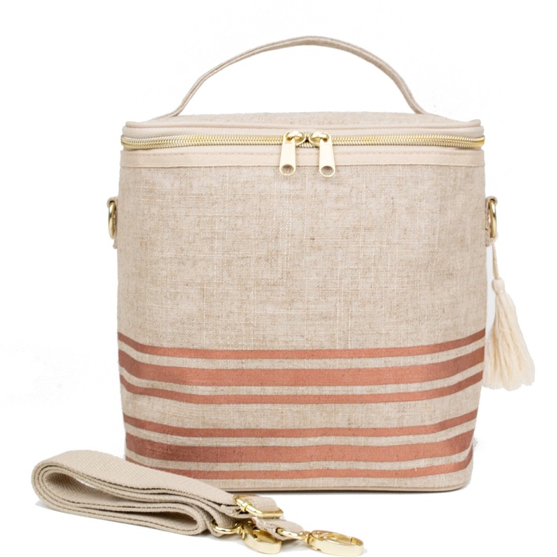 SoYoung Rose Gold Linen Lunch Poche