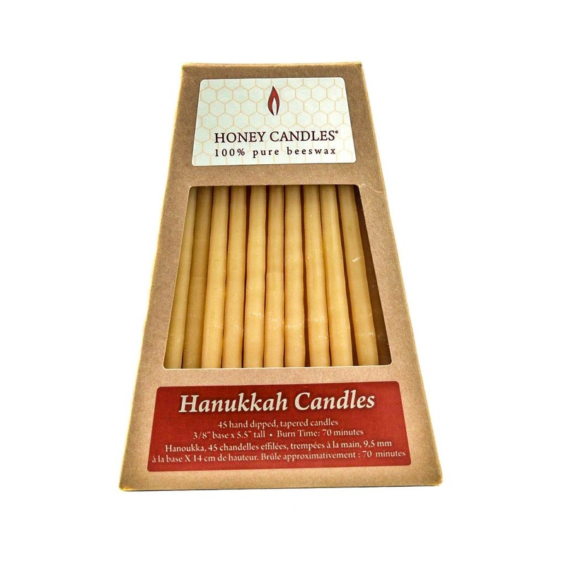Beeswax Hanukkah Candles - Natural