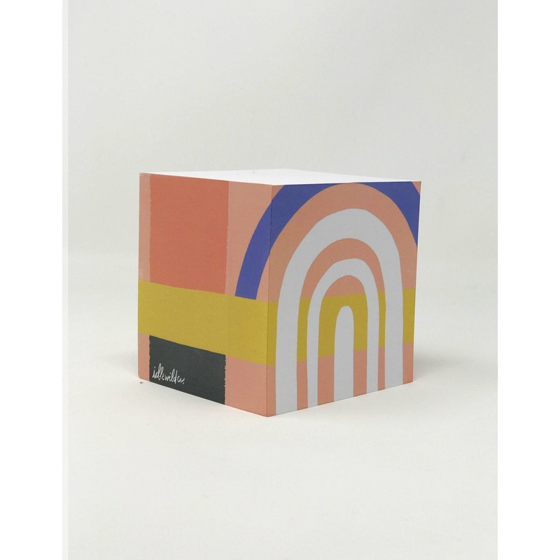 Color Block Sticky Note Cube