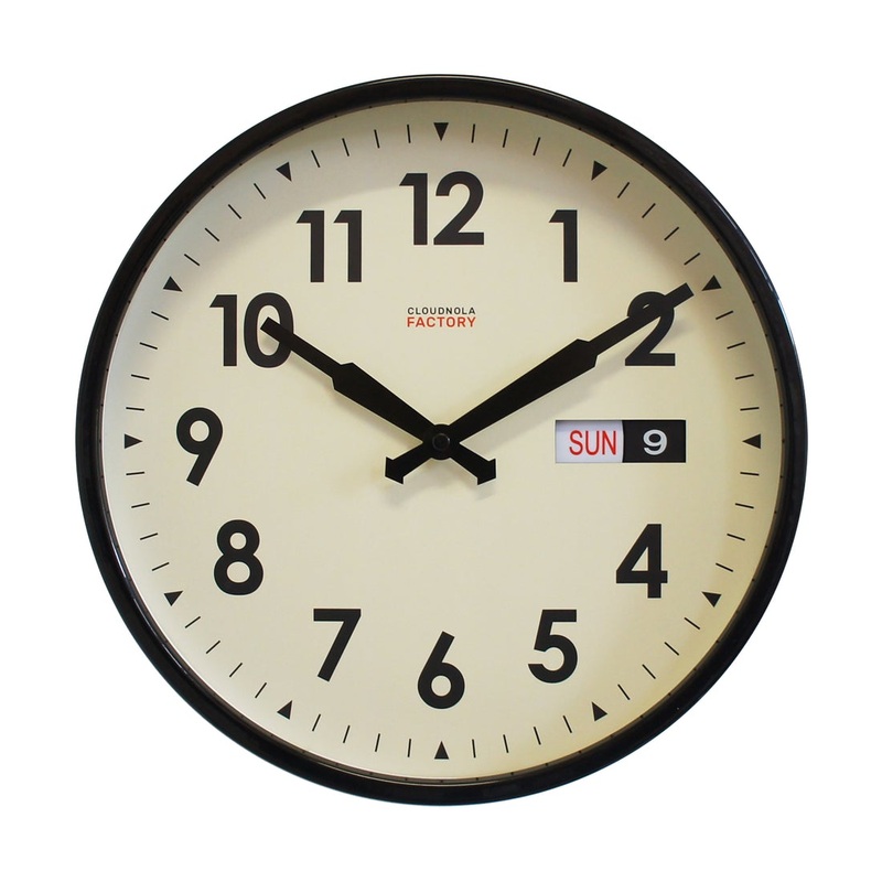 Factory Date Clock - Black
