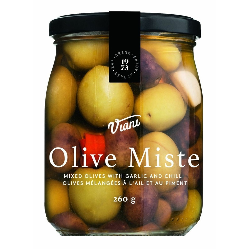 Mixed Olives with Garlic and Chilli