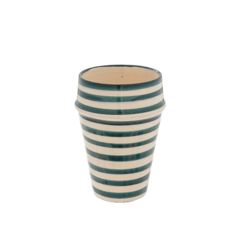 Moroccan Cup - Teal Stripes