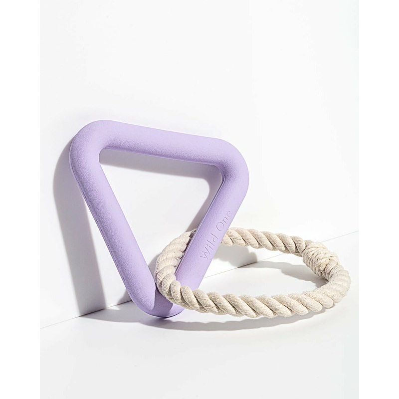 Small Lilac Triangle Tug Dog Toy