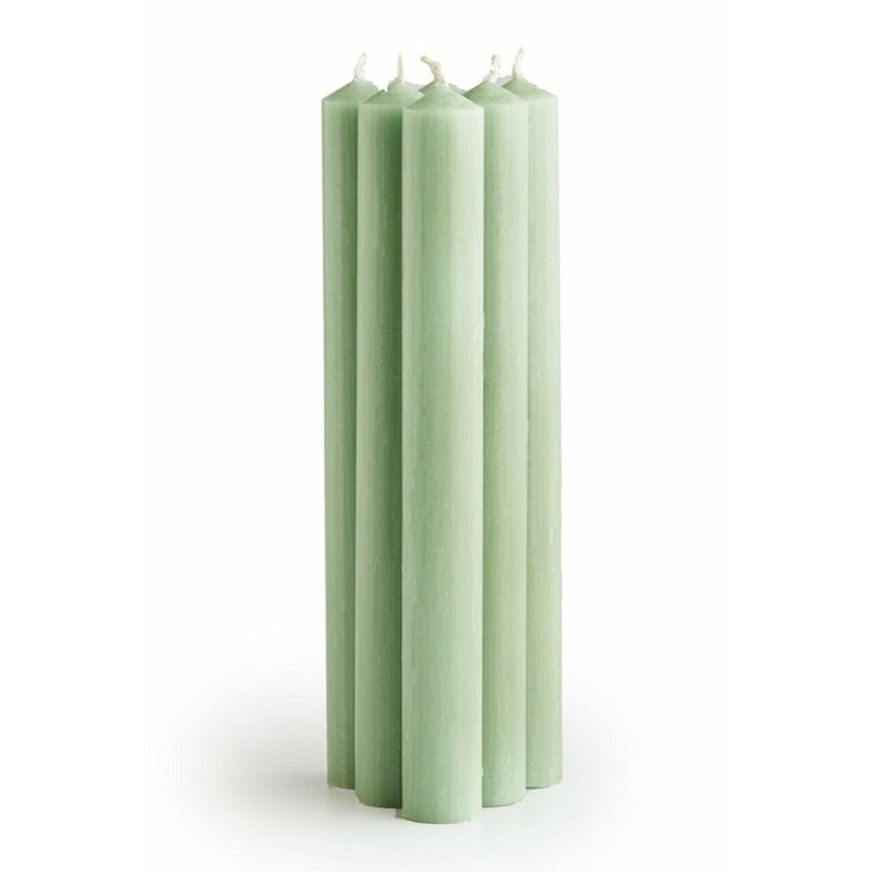 St Eval Taper Candle - Green