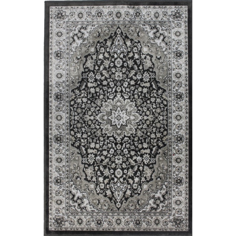 3'x5' Kashan Anthracite Rug