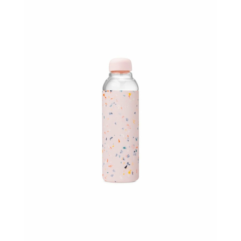 Glass Water Bottle - Terrazzo Blush