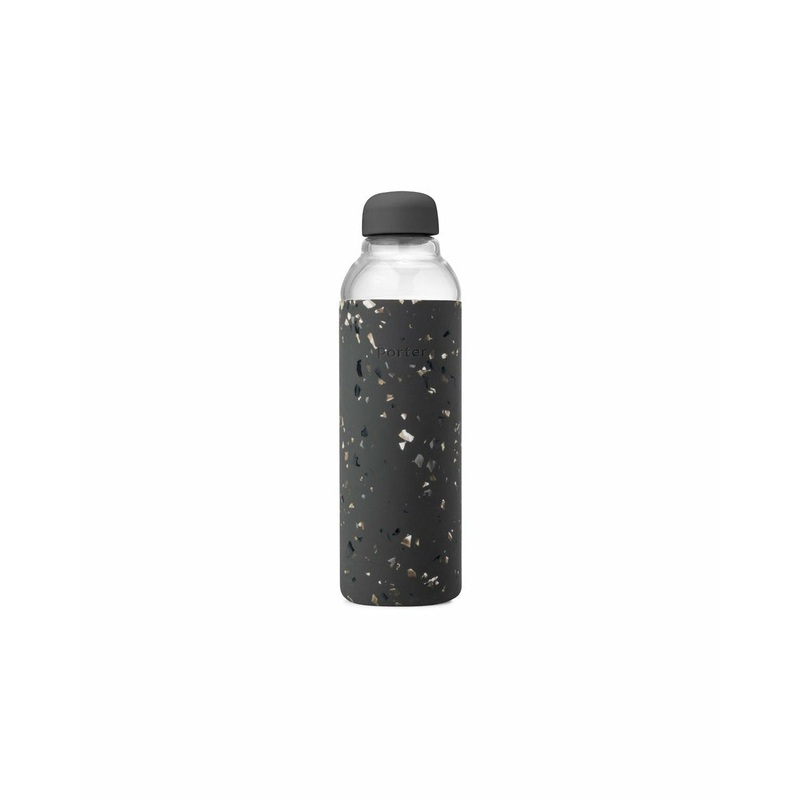 Glass Water Bottle - Terrazzo Charcoal