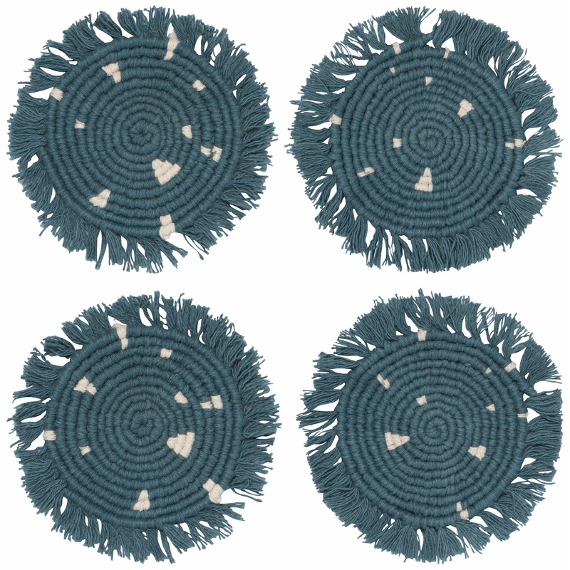 Macrame Coaster Set -  Lagoon