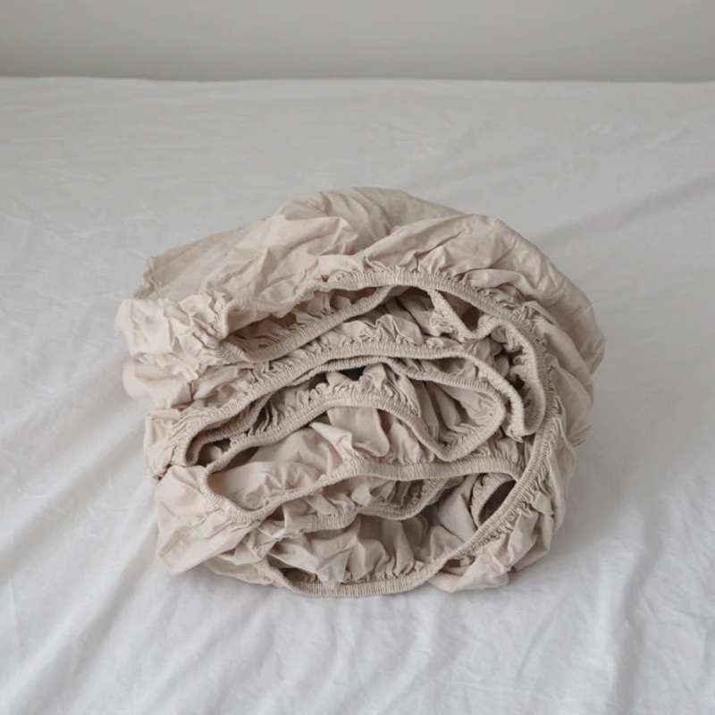 Oatmilk Fitted Sheet - Queen