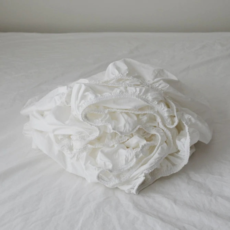 White Fitted Sheet - Queen