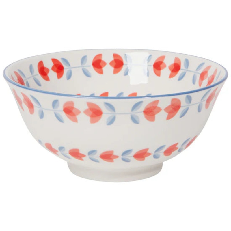 Medium Bowl - Red Tulip