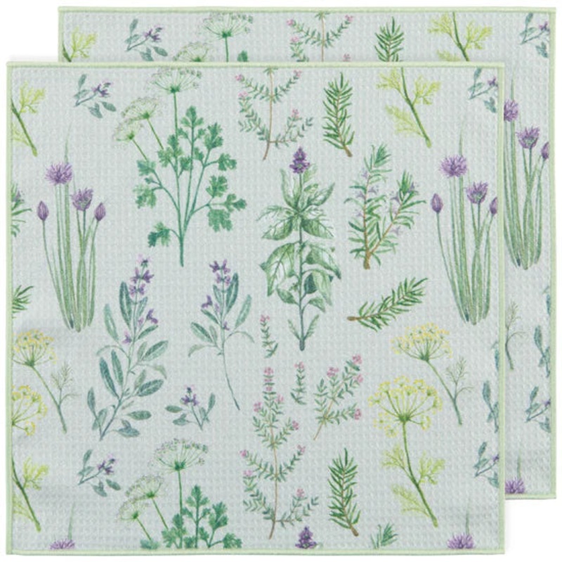 Microfibre Dishcloth Set - Fresh Herbs
