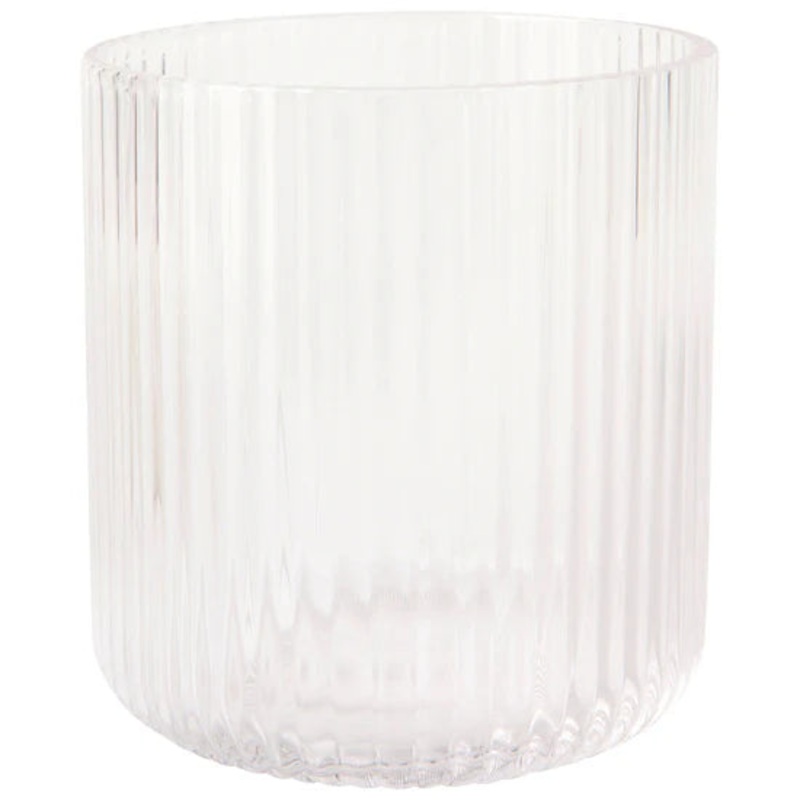 Short Fluted Tumbler- Clear