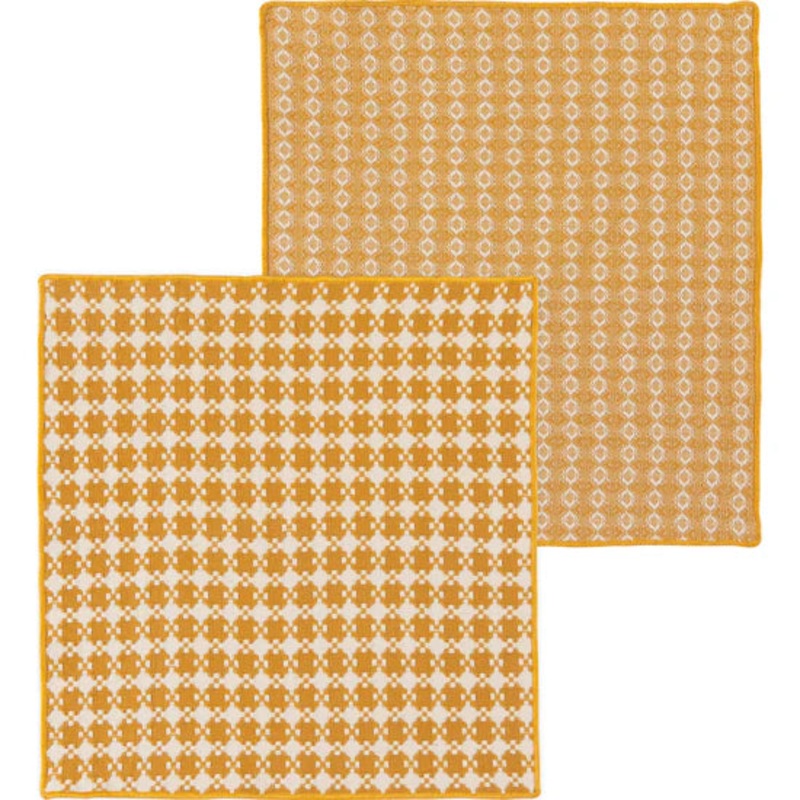 Facet Dishcloth Set - Ochre