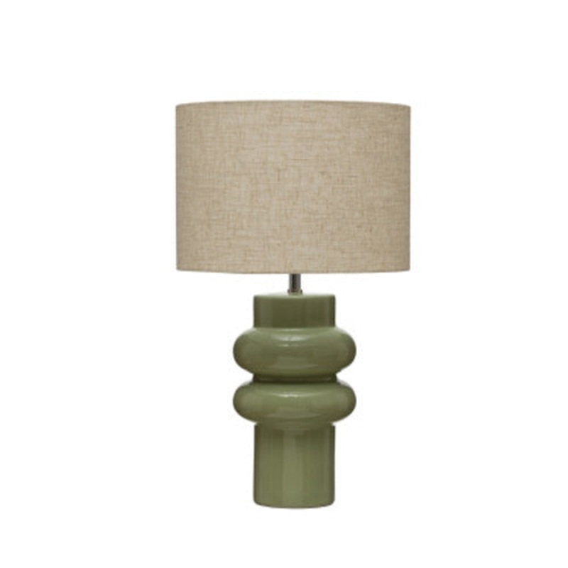 Green Stoneware Lamp