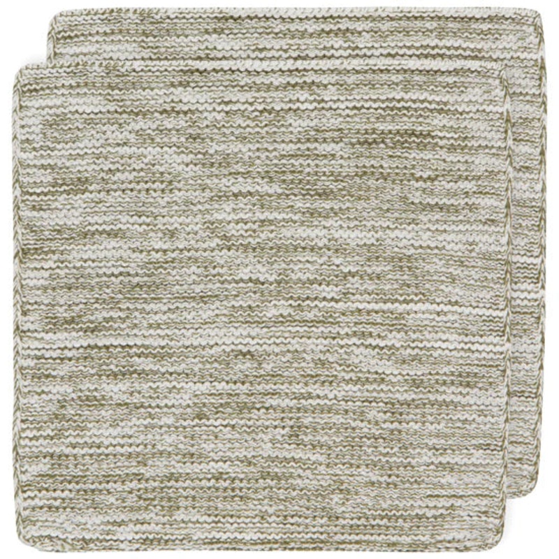 Knit Dishcloth Set - Olive