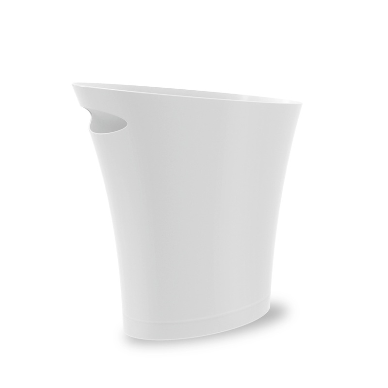 Skinny Garbage Can - White