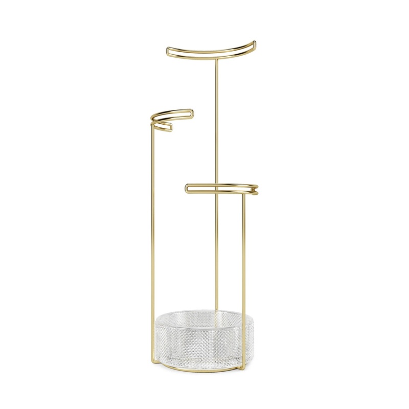 Tesora Brass Jewelry Stand