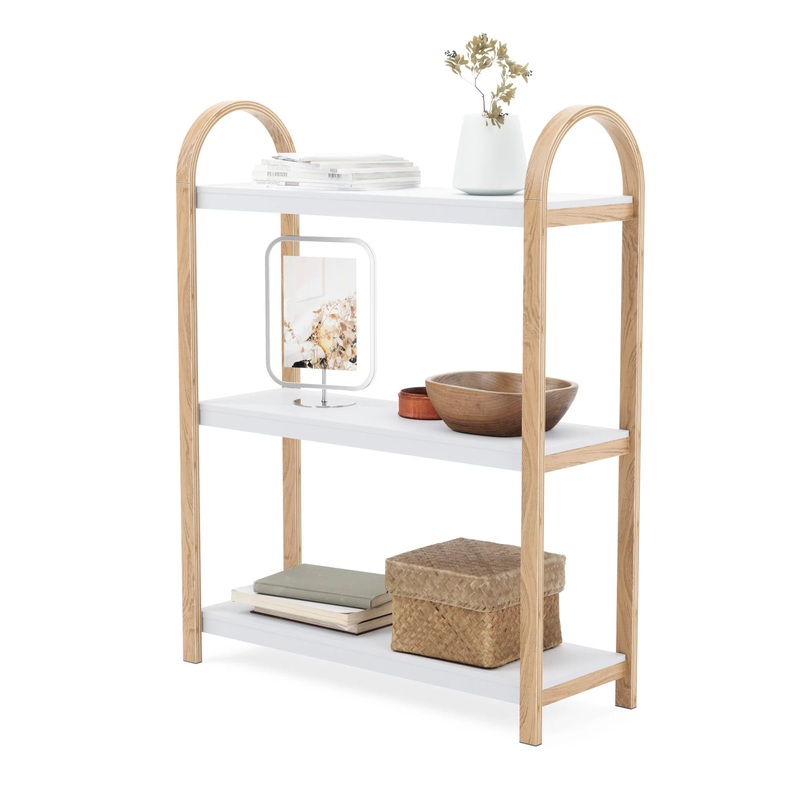 Bellwood 3-tier Freestanding Shelf - White/Natural