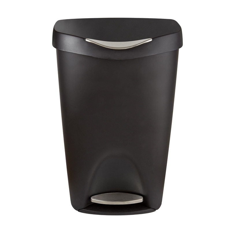 Brim Step Garbage Can - Black