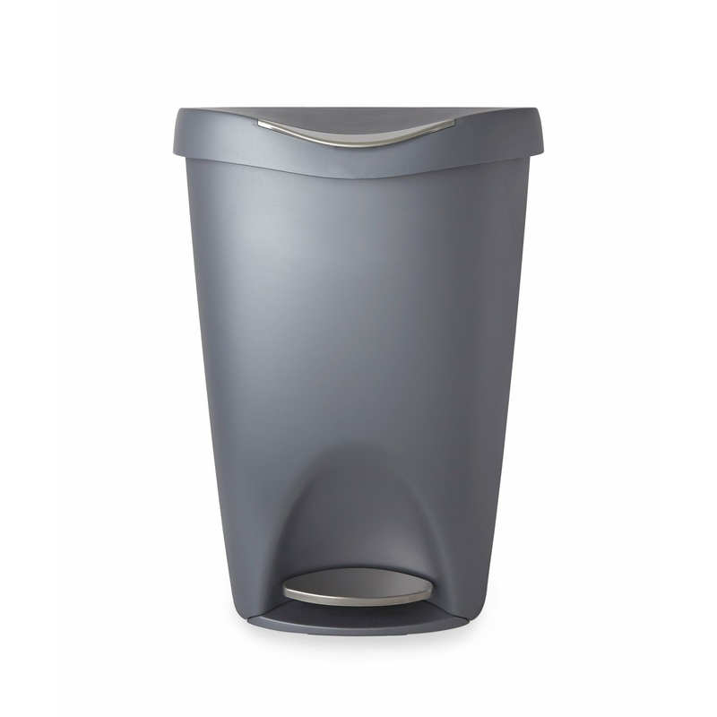Brim Step Garbage Can - Nickel