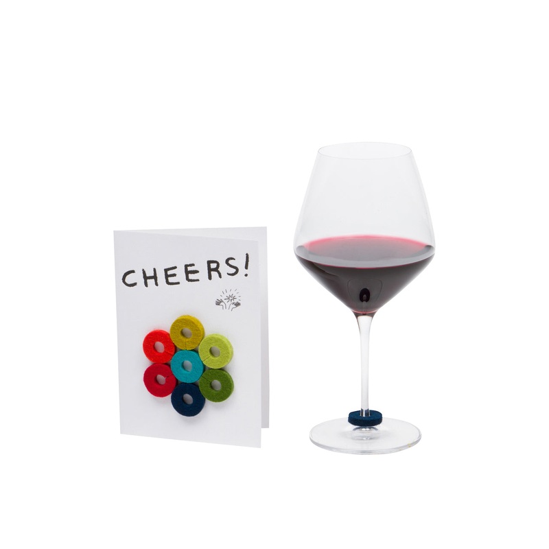 Felt Wine Markers - Happy