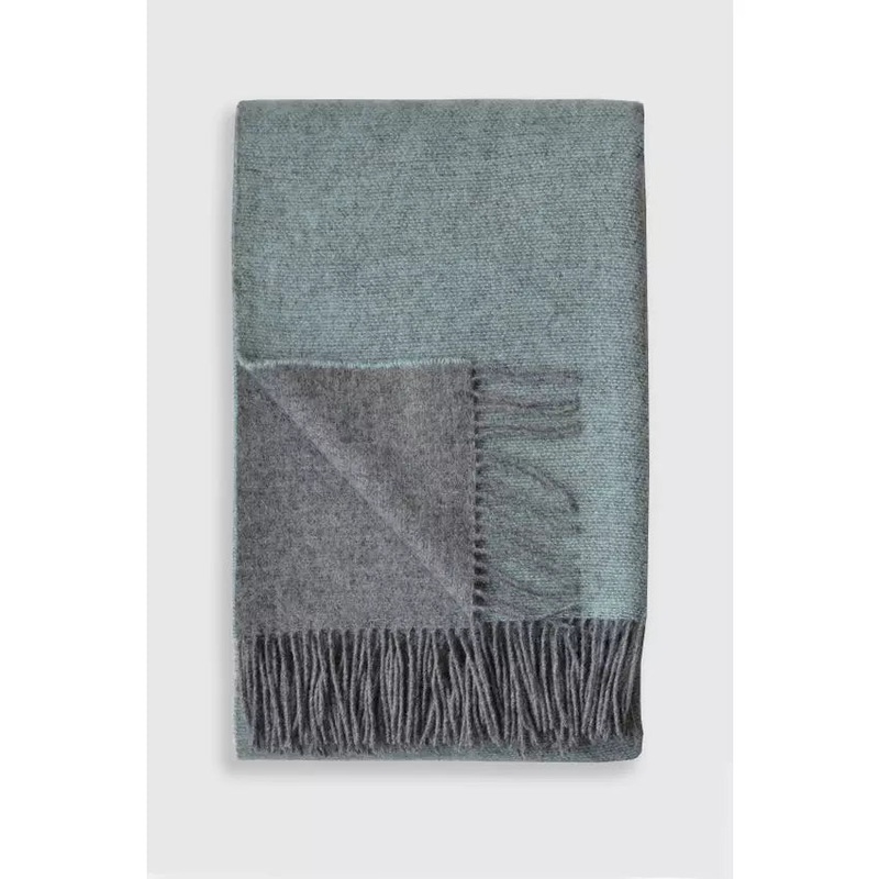Trafalgar Throw - Grey & Turquoise