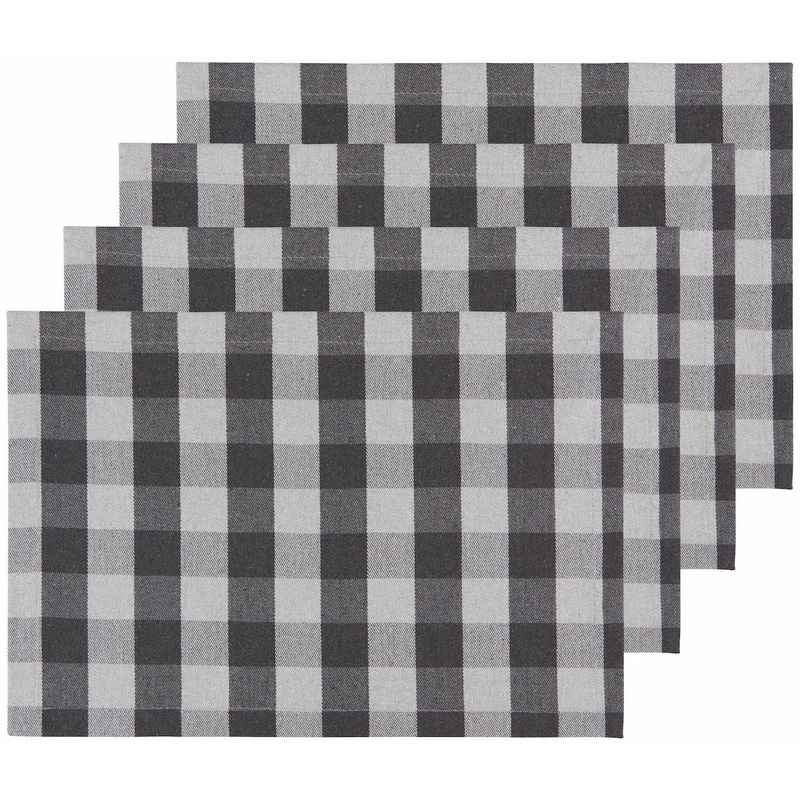 Placemat Set - Grey Buffalo Check