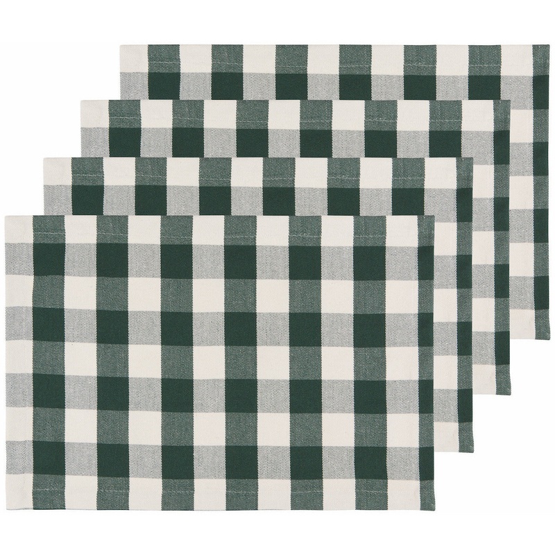 Placemat Set - Spruce Buffalo Check