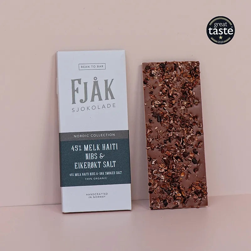 Fjak Milk, Nibs, Smoked Salt 50%