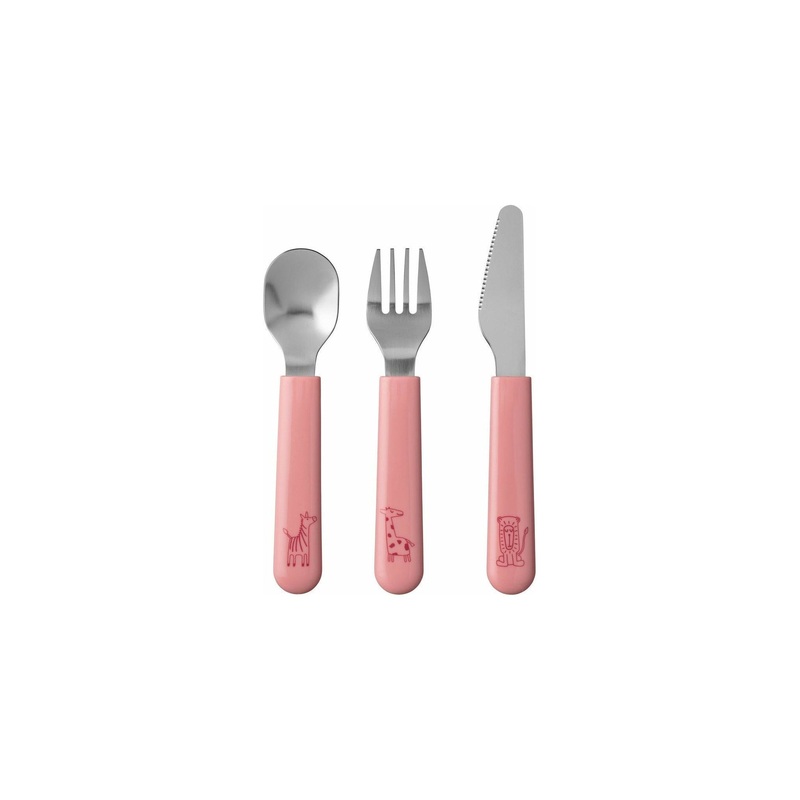 MIO Childrens 3 piece Cutlery Set - Pink