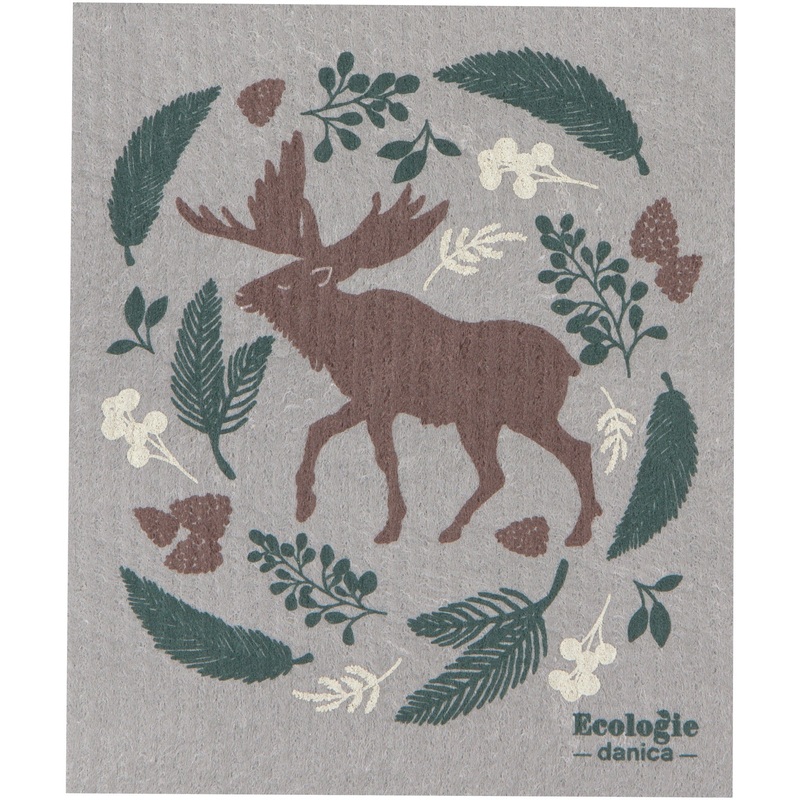 Swedish Dishcloth Winter Moose