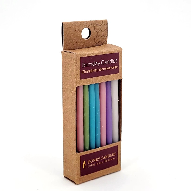 Beeswax Birthday candles - Pastel