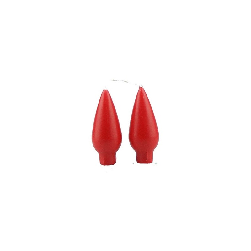 Danish Drop Candle - 4" Red