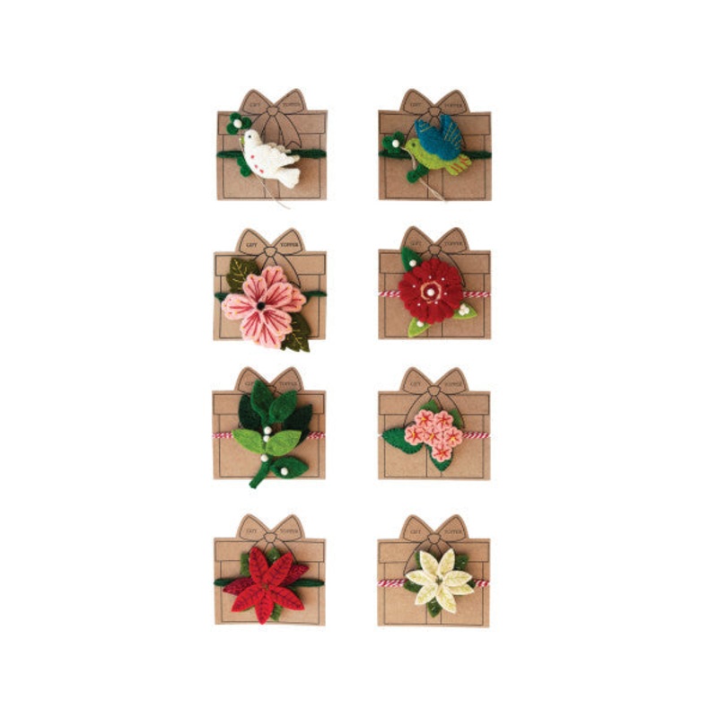 Handmade Wool Felted Gift Topper