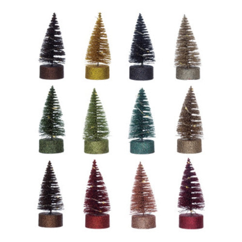 LED Glitter Tree  - 4"